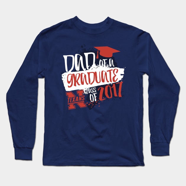 Graduation Dad - Navy! Long Sleeve T-Shirt by masterpanto